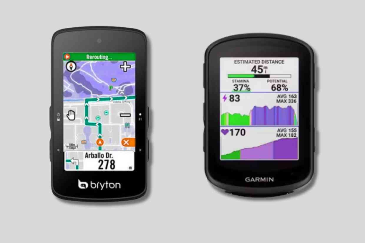 Bryton-Rider-750-Corpo-6 Imagem mostrando o comparativo dos GPS Bryton Ryder 750 e o Garmin Edge 540.