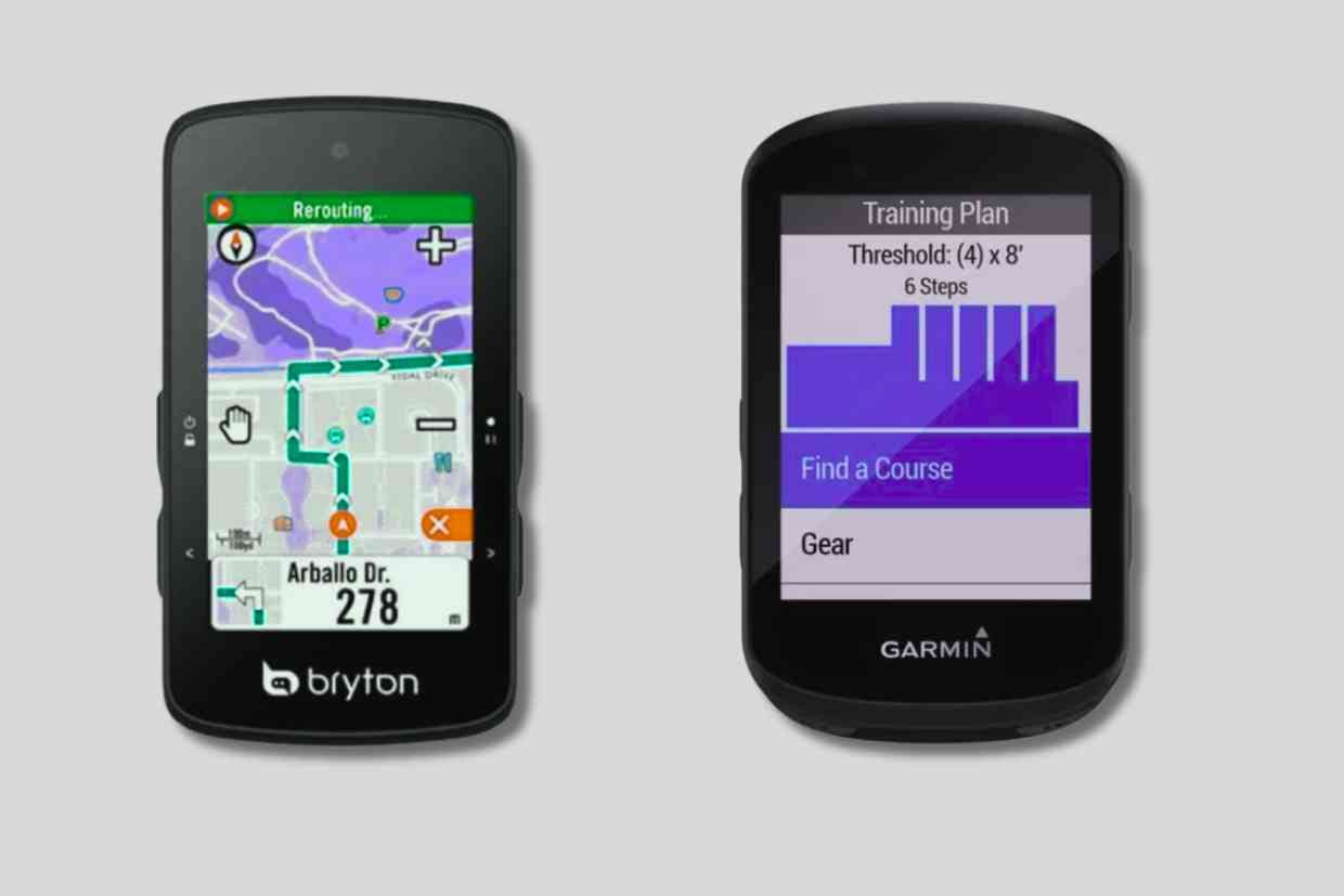 Bryton-Rider-750-Corpo-7 Imagem mostrando o comparativo dos GPS Bryton Ryder 750 e o Garmin Edge 530.